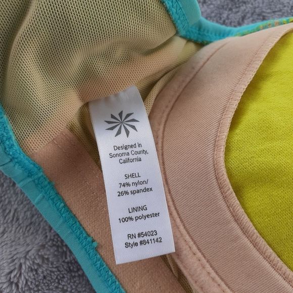 Athleta Racerback Swim Bra Bikini Top Aqua Medium - Picture 2 of 9
